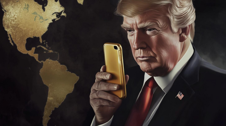 Půl roku čekání nestačilo. Trumpův zlatý telefon „Made in America“ je pořád v nedohlednu